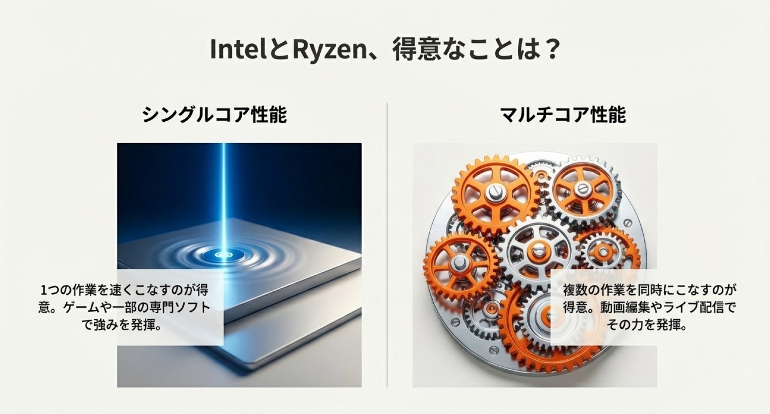 CPUの性能比較で見るスペックの違い