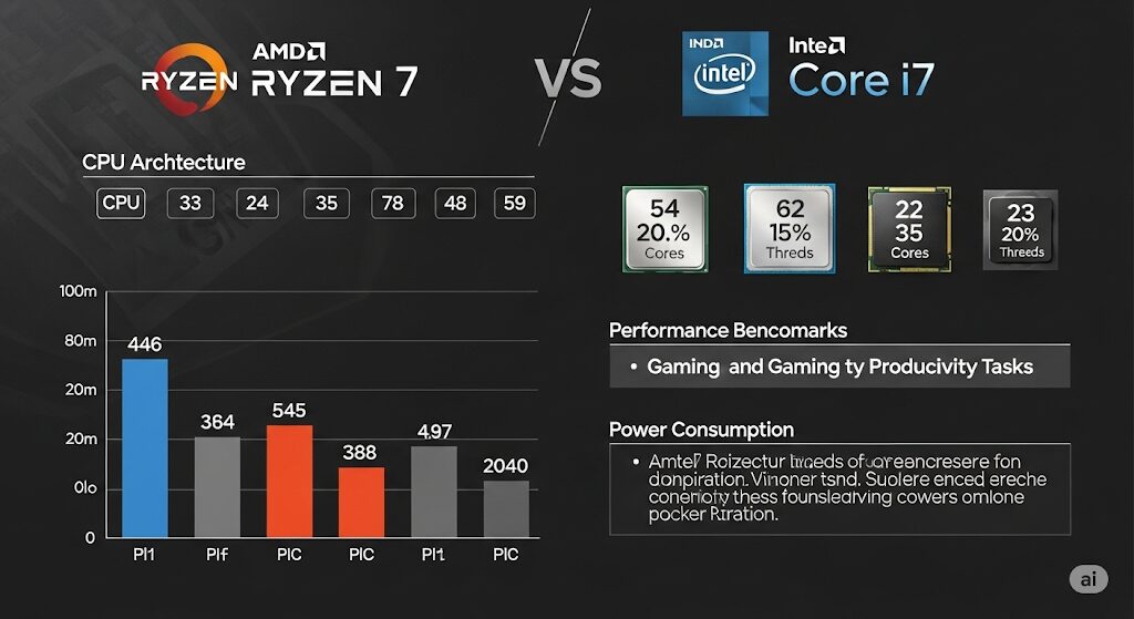 Ryzen 7とCore i7どっちがいいか用途別に比較