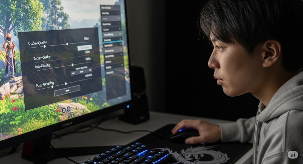 pcのfpsを上げる設定をゲーム内で見直す