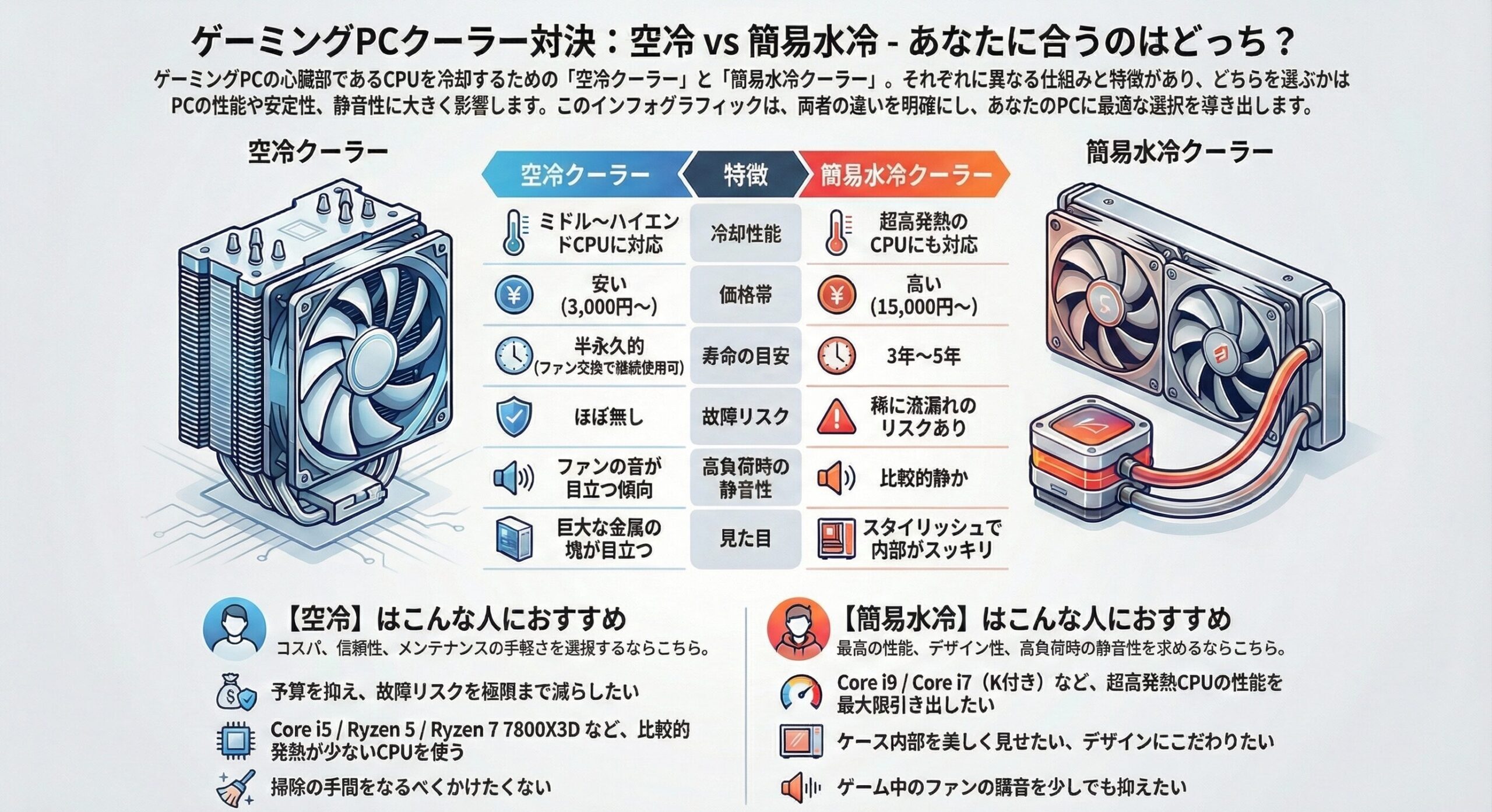 ゲーミングpc 水冷 空冷 どっち